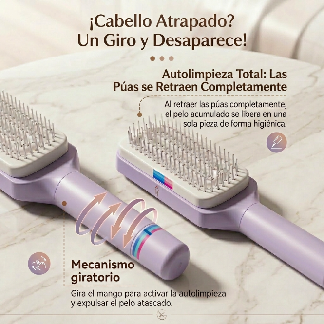 Peine Autolimpiante